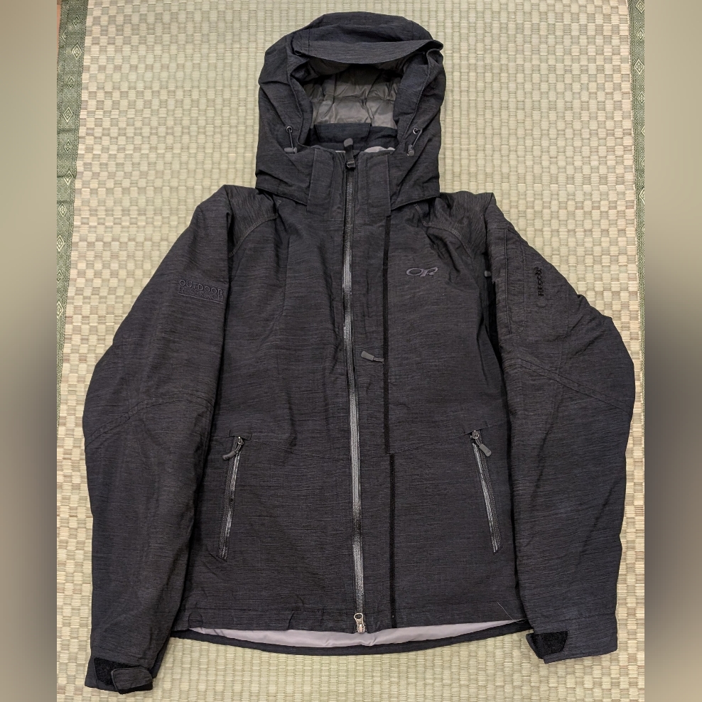 Outdoor Research Stormbound Waterproof Down Ski Jacket Charcoal Men's Size Small